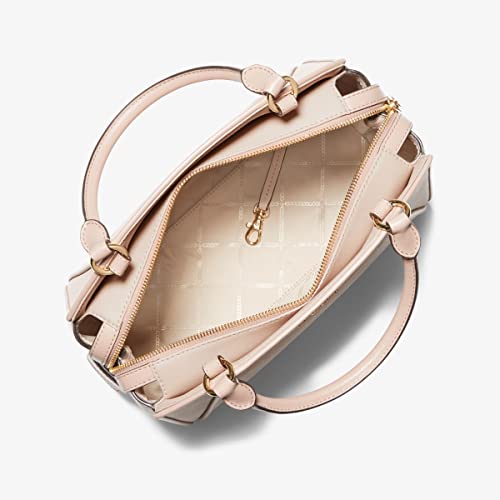 Image of Michael Kors Cleo Medium Satchel Soft Pink /Light Cream /Fawn One Size