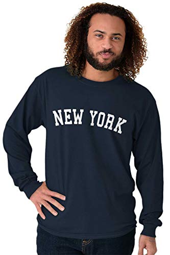 New York Simple Traditional Classic Long Sleeve Tshirt Men Women4