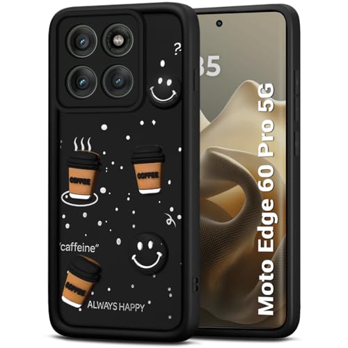 Image of TheGiftKart Back Cover Case for Motorola Moto Edge 60 Pro 5G | Cute Fun Cartoon 3D Bear Coffee Case | Full Camera Protection | Shockproof Back Cover Case for Moto Edge 60 Pro 5G