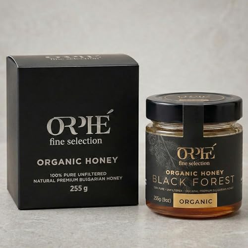 Miel orgánica cruda Orphé Black Forest 255g frasco miniatura 3