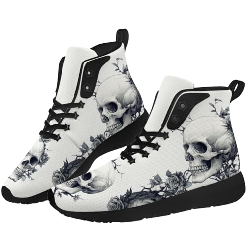 Skull Shoes for Men Women Goth Skull High Top Sneakers High Top Shoes Gifts for Women Men2