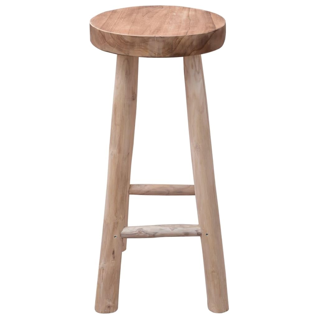 Tabouret de bar en teck massif fait main, l'élégance rustique pour votre intérieur