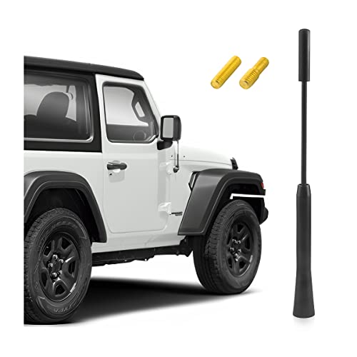 Car Radio Antenna Mast, Automotive Aluminum Truck Top or Side Antenna Replacement, Designed for Optimized AM FM Signal Reception, Universal Vehicle Exterior Accessories for SUV Truck Van