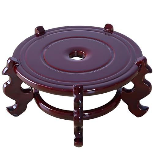 Toyosport Plastic Plant Stand, Pedestal Stand, Fishbowl Stand, Chinese Style, Indoor, Round Display Base, Ideal for Bonsai and Planters