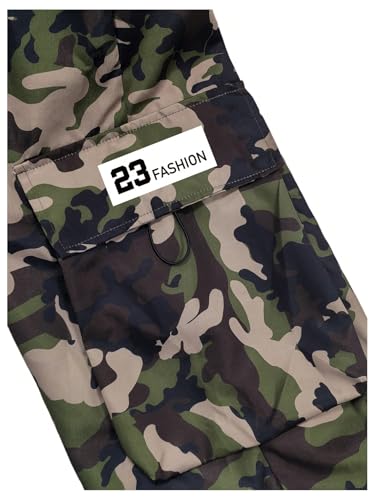 SHENHE Men's Camo Cargo Pants Drawstring Baggy Joggers Hip Hop Streetwear Loose Pants4