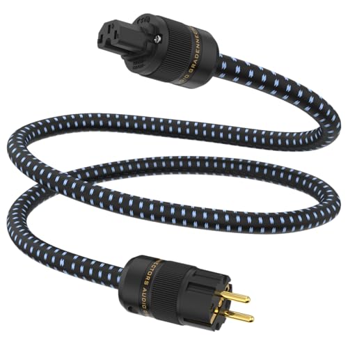 Câble d'alimentation HiFi audio P25 avec prise Schuko et connecteur C15 1,5m