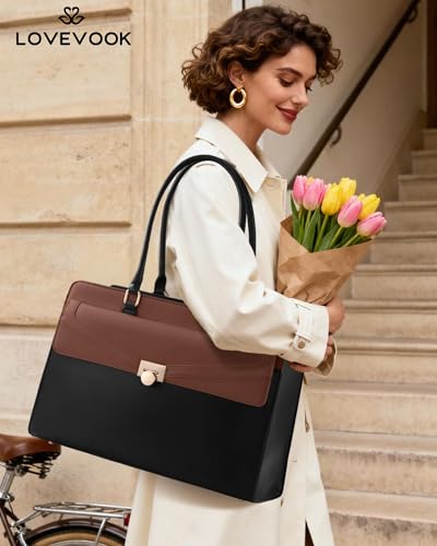 Image of LOVEVOOK Laptop Tote Bag for Women,Laptop Work Tote Computer Bag