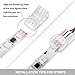 Flutesan 20 Pcs 3 Pin 10mm Solderless LED Light Strip Connectors Clear Track Lighting Connectors for 5050 RGB Strip Light