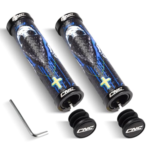 Chooee 3D Mountain Bike Grips,130mm Silicone MTB Handlebar Grip,Double Lock on Bicycle Comfortable Handle bar Grip bss