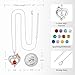 Rose Birthstone Heart Necklaces for Women S925 Sterling Silver I Love You Jewelry Gift for Women Birthday Wedding Anniversary, Mother’s Day Gifts for Mom, Mother, Wife, Girlfriend with Birthstone Pendent Necklace (07-White Gold-Jul)