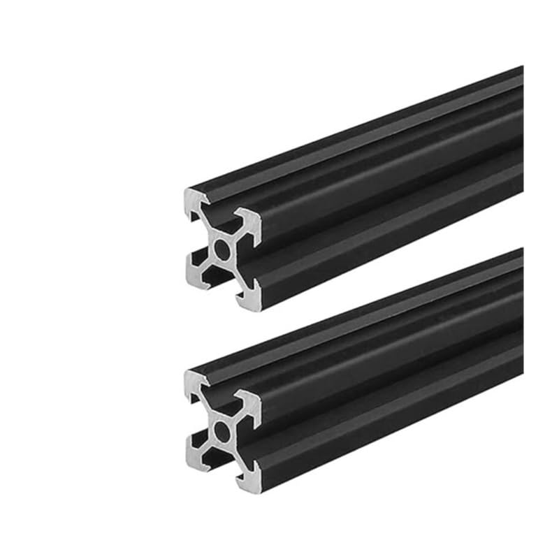 6063-T5 Aluminiowy profil wytłaczany z rowkiem V 2020 | Czarny 2 szt. 2020 100-1000 mm Do drukarki 3D: Półka, stojak na ryby, płot, przenośnik(370mm)