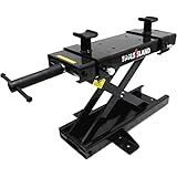 ツールズアイランド(Toolsisland) バイクジャッキ バイクリフト バイクスタンド モーターサイクルジャッキ 耐荷重500kg 専用ハンドル付き (ブラック, アダプター(ショート)) TD7014-2B