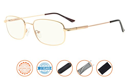 Image of CessBlu Computer Glasses Men Bendable Titanium Reading Eyeglasses Blue Light Filter