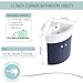13 Inch Corner Bathroom Vanity, Floating Vanity with Sink and 2 Doors, White Ceramic Basin Vanity Top, Wall Mounted Cabinet for Small Space, Easy to Assemble with Basic Tools (053-13)