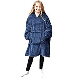 Details: Außen: weiches Microfaser / Innen: kuscheliges Sherpa, mit elastischen Armbündchen, Bauchtasche, Kapuze, kuschelweich, für Jungen oder Mädchen (bis ca. 12 Jahre, je nach Körpergröße, siehe Maßtabelle! Unser Model ist 11 Jahre und ca. 151cm), Einheitsgröße. Pflege:, waschbar bei 30°C. Material:100% Polyester. Farben: Anthrazit, Denimblau oder Schwarz