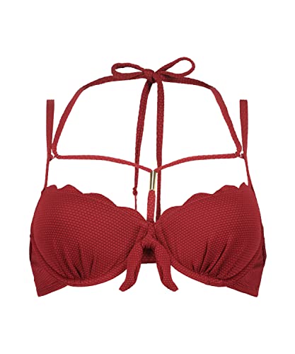 Hunkemöller Wattiertes Bügel-Bikinioberteil Scallop - Rhubarb - 80C