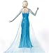 SOTOTOO Princess Anna for Women Coronation Dress Adult Costume Anna Wig Elsa Wig Cosplay Christmas Halloween (Blue,L)
