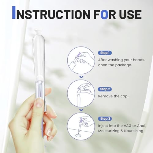 Image of Jasmine Natural Vaginal Moisturizer for Women - Female Care Moisturizing Care Long-Lasting Hydration, pH-Balanced Lube Injector for Women's Dryness - Disposable Prefilled Massage Gel (10 Pcs)