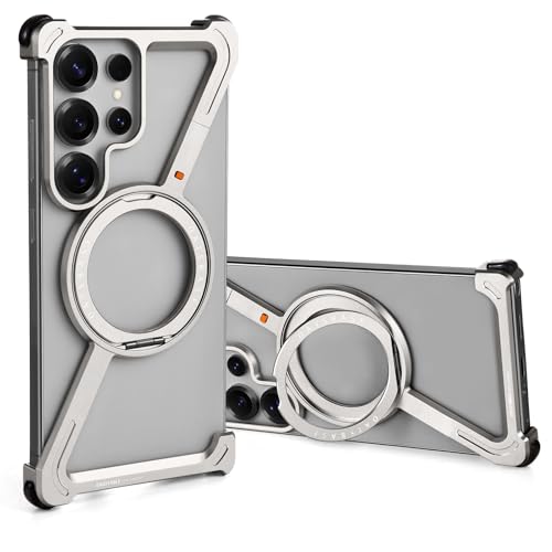 Carcasa Samsung S25 Ultra antigolpes con rotación de 360 grados en metal