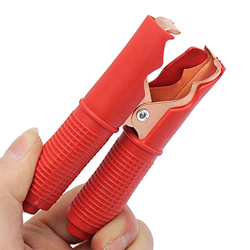 2Pcs Insulated Alligator Clips Durable Heavy Duty Black & Red Boot Metal Spring Loaded Truck Car Battery Electric Test Clips Lead Probe Alligator Clamps #TOP3