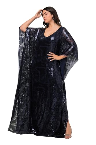 Robe cape longue à paillettes Ulla Popken pour femme élégante