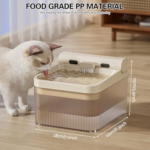Fuente automática de agua para gatos y perros 4L blanca miniatura 6