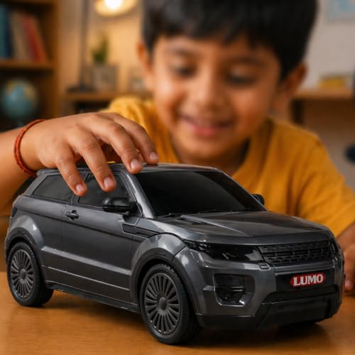 Image of Trenzo Big Size Toy Car for Kids | Friction Powered Push & Go Toy SUV Vehicle | Durable Non-Toxic Toys | Smooth Rolling Action Cars for Boys & Girls Age 3+ (Grey)
