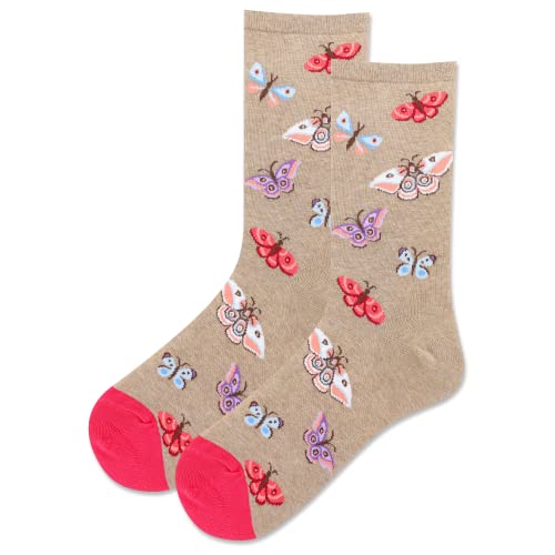 Hot Sox Womens Moth Crew Socks