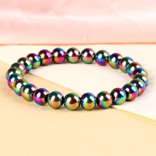 LPBeads Handmade Natural Gemstone Stretch Elastic Bracelet Healing Crystal Round Stone Beads Jewelry Gifts for Women Men3