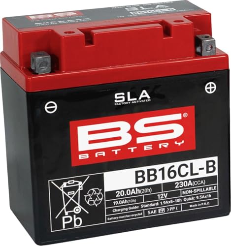 Batterie moto BB16CL-B BS Battery 300771 noire haute performance
