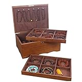 【Cajas multifuncionales】 Mantenga sus tesoros y baratijas organizados con estilo con esta caja de joyería, trajes para almacenar relojes, joyas, manchas, enlaces de repuesto, anillos, horquillas, broches, pendientes, pulseras y collares.