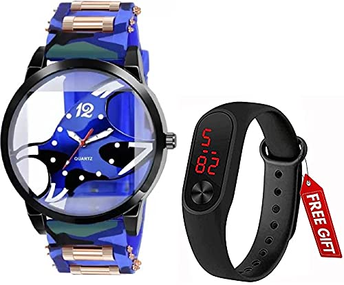 SELLORIA A Brand Army Waterproof Analog Blue Sports Watch for Mens Kids Sports Watch with Cap for Boys - Military Army Watch for Men (B09DGPB2VW) Amazon Price History, Amazon Price Tracker