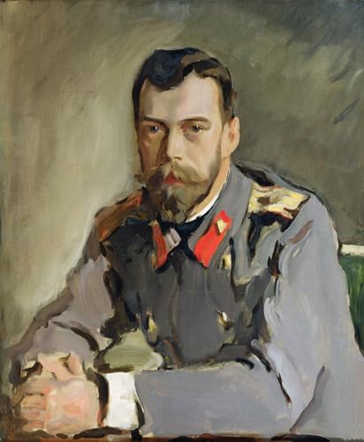 Cuadro lienzos fotos Ritratto di Nicola II de Serov, pintura decorativa de 60x90cm