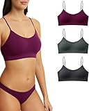 Risalti Reggiseno Senza Ferretto Spalla Stretta 3 pz - Bralette Donna Senza Cuciture ed Etichette, Reggiseno Donna in Microfibra Elasticizzata, Brassiere, Top Morbido, Intimo - Made in Italy