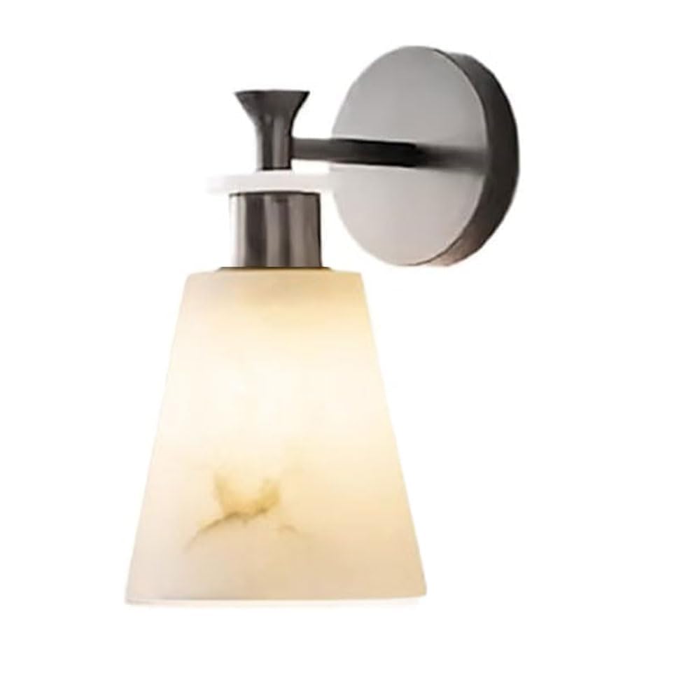 LANTANB Natural Stone Walls Light, Nordic Alabaster Wall Lamp, 9.8in Interior Marble Wall Sconce, Dining Room Bedside Entrance Wall-Mounted Decorative Lighting Fixtures