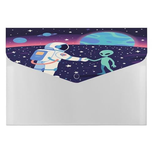 Astronaut Meets Alien �t�H���_�[ �A�R�[�f�B�I�� �t�@�C���I�[�K�i�C�U�[ �g���t�@�C���t�H���_�[ 6�|�P�b�g �|�[�^�u�����V�[�g�p�� ���������ރI�[�K�i�C�U�[ ���^�[A4�T�C�Y �t�@�C�����O�t�H���_�[ �I�t�B�X�p�i