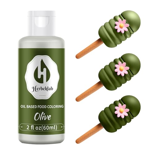 Olive Oil Based Food Coloring – 2 fl oz Professional Grade Concentrated Oil Food Dye for Melting Chocolate, Candy Melts, Cake Pops, Strawberries &amp; Baking