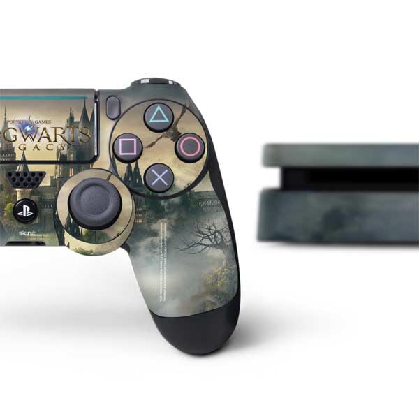 Skinit Decal Gaming Skin Compatible with PS4 Slim Bundle - Officially Licensed Wizarding World Hogwarts Legacy Main Poster Design