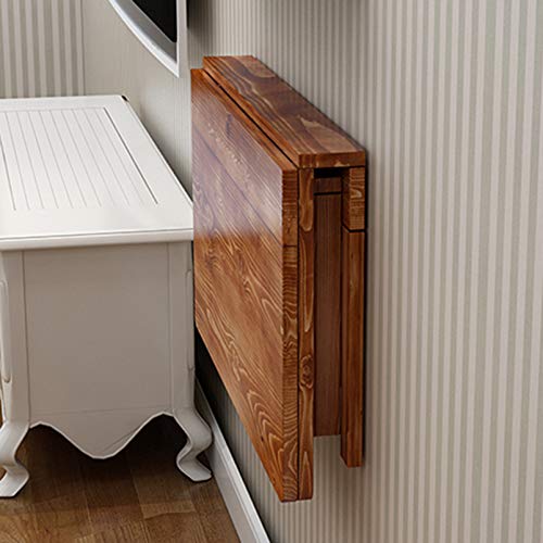 FMSBSC Wall-Mounted Table Natural Wood Desk, Drop-Leaf Wall Mounted Table, Floating Table Space Saving Hanging Table for Study, Bedroom,Bathroom Or Balcony, Folding Desk,10040cm/3916in