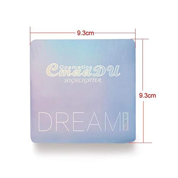 CmaaDU 4 Colors Shimmer Highlighter Highlight Hilight Makeup Palette Highlighter Powder iluminadores iluminador de maquillaje,White Pink Champagne Gold Shimmer Highlighter Primer Face Makeup Glitter