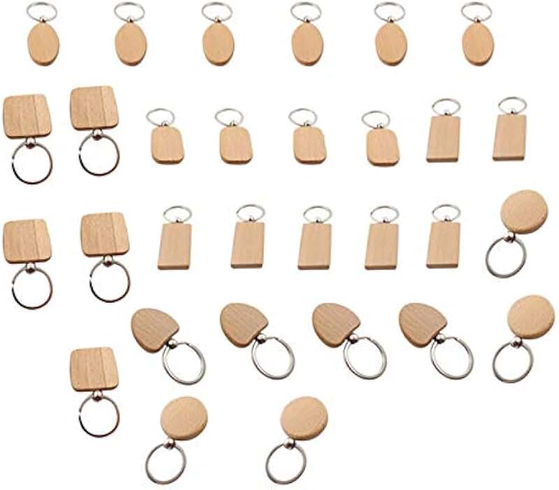 Amazon.co.uk wooden keyrings