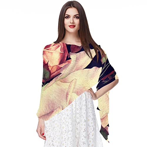 Foulard squelette pour femme châle en mousseline long foulard fin