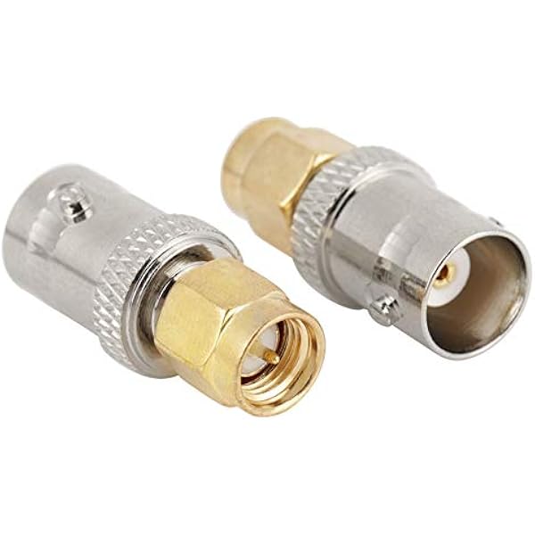 BNC żeńskie na SMA Męskie Adapter RF Złącze RF Adapter Koncentryczny Pozłacany rdzeń Miedziany 50Ω 0-6GHz do Podłączenia Anteny