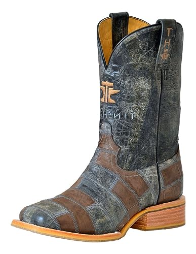 Tin Haul Western Boot Mens Bricks Stones Patchwork 14-020-0077-0504 BL