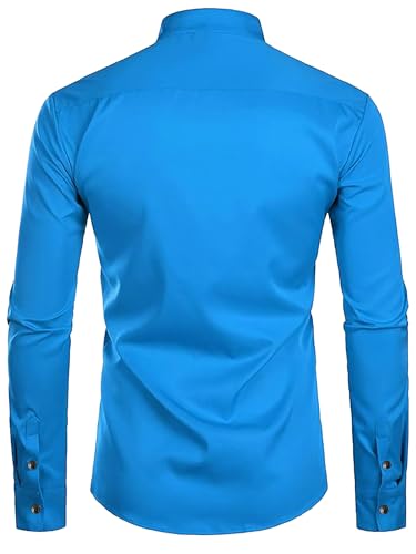 Image of Men's Slim Fit Beige Color Cotton Blend Casual Shirt