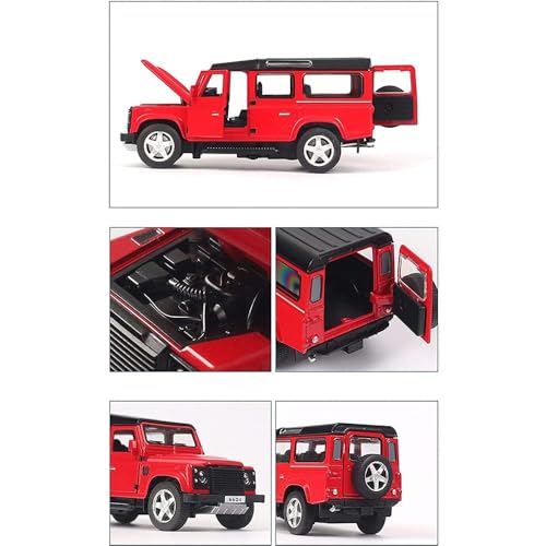 Image of SPITEN Lr Difender Model Car 1:32 Diecast Scale Model Metal Pull Back Toy car for Kids with Openable Doors & Light, Music Toy Vehicle for Kids - Colors as Per Stock