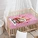 Eheartsgir Lovely Santa Claus Baby Crib Mattress Cover Washable Soft Fabric Baby Nursery Sheet Cradle & Bassinet Mattress Cover with Elastic Strap for Christmas Decor