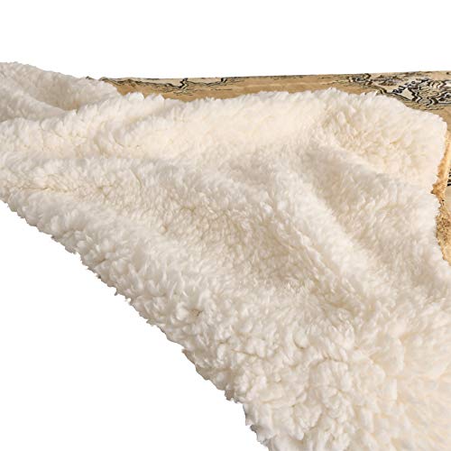 Lord of the Rings fleece deken middelste aarde kaart met teddybont Sherpa 200x150cm elvenbos beige - Afbeelding 5