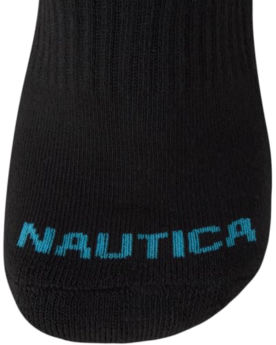Image of Nautica Womens No Show Socks Moisture Wicking Low Cut Ankle Socks, 12 Pack | Moisture Wicking Dri-Motion Fabric, Cushioned Key Areas, Banded Arch Support, No Show Low Cut, Shoe Size 4-10