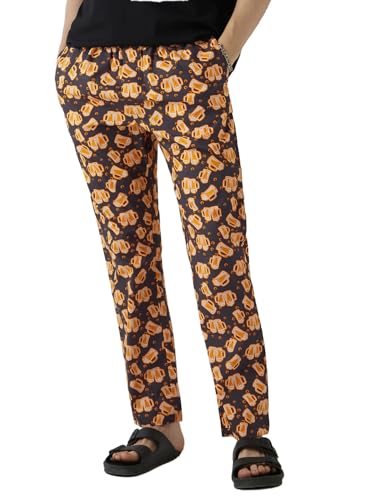 Image of Bewakoof Men's All Over Printed Regular Fit Poplin Cotton Pyjamas